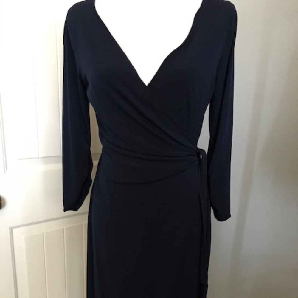 Navy Studio M Wrap Dress Size Small.